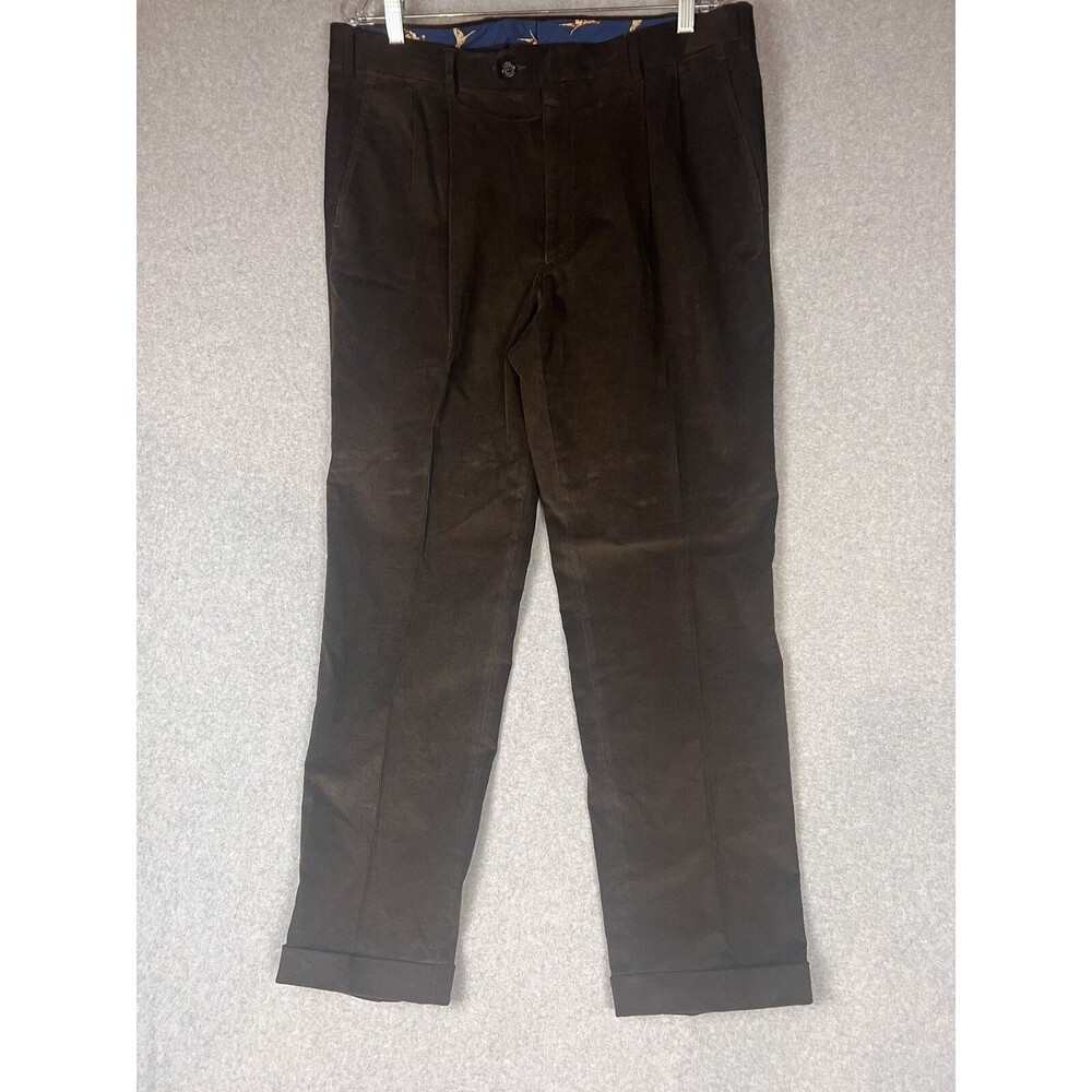 Lauren Ralph Lauren Pants Men 36x32 Corduroy Chino Dress Straight Brown Workwear